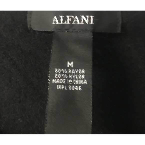 Alfani Embellished Rayon Blend Swing Sweater Deep Black Sz Medium - Picture 4 of 6